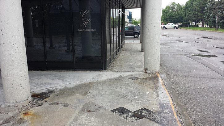 Commercial Building Entrance - Before Jewel Stone Work