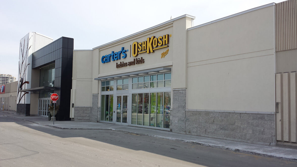 Commercial Stucco Shopping Mall Design and Installation - Pickering