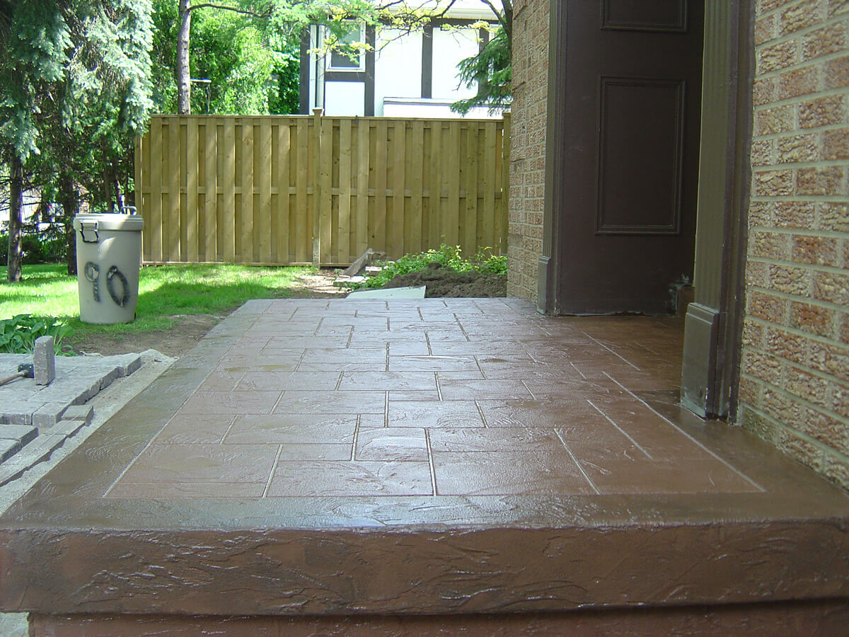 Concrete Steps Makeover - Decorative Cement Overlay - Brampton