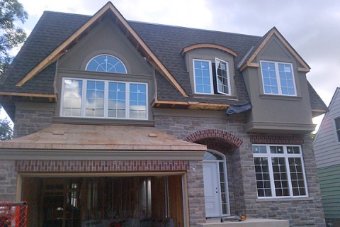 Full house stone and stucco installation – Cooksville, Mississauga