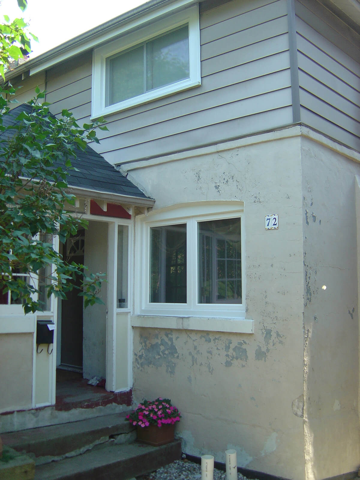 Exterior House Stucco Repair & Restoration Contractor - Before and After