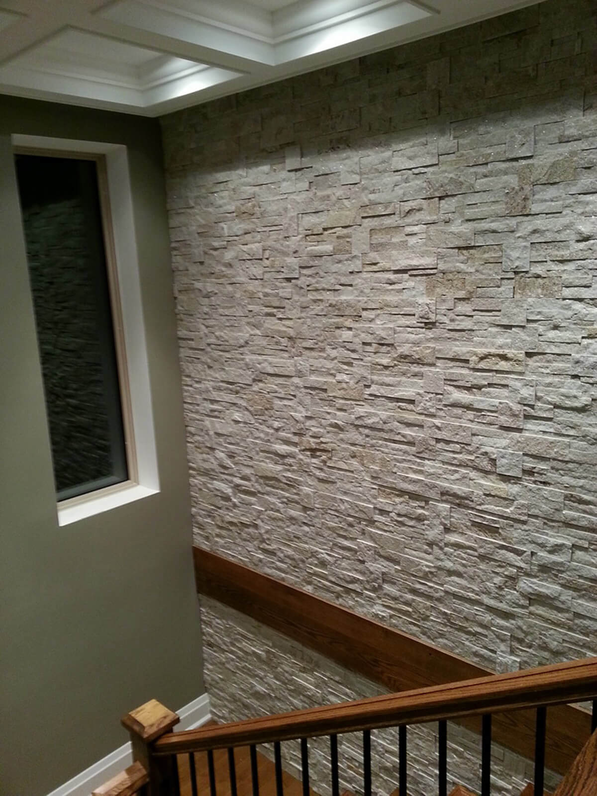 Indoor Staircase Natural Stone Wall