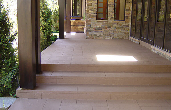 Steps and Walkway with decorative cement finish